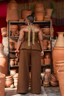 Top espartilho halter de inspiração tribal