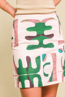 Conjunto coordinado de falda artística