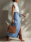 Conjunto de camisa de algodón y falda floral