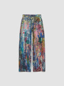 Jeans mit mehrfarbigem Maler-Print
