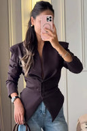 Taillierter Blazer mit Raffungen