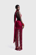 Robe longue dos nu à nouer Nova Halter