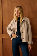 Kurzer Trenchcoat mit Knopfleiste