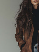 Trench-coat vintage en daim pour femme