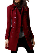 Manteau en laine pour femme automne et hiver