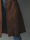 Trench-coat vintage en daim pour femme