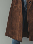 Trench-coat vintage en daim pour femme