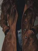 Trench-coat vintage en daim pour femme