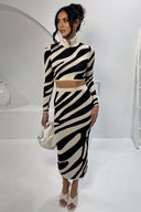 Lena Zebra Print Strick-Set