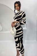 Lena Zebra Print Strick-Set