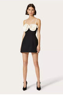 Myrna Blumen Krepp Mini-Kleid