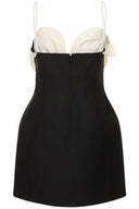 Myrna Blumen Krepp Mini-Kleid