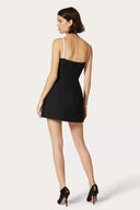 Myrna Blumen Krepp Mini-Kleid