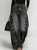Statement Nitte Detalje Høj Talje Ballon Jeans