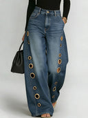 Statement Nitte Detalje Høj Talje Ballon Jeans