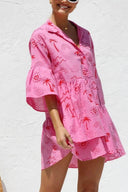 Vestido corto suelto estilo étnico