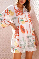 Vestido corto suelto estilo étnico