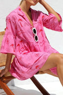 Vestido corto suelto estilo étnico