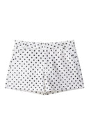 Conjunto de pantalones cortos de lunares con cuello mao