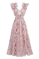 Suzanne blomsterprint cut-out maxi-kjole