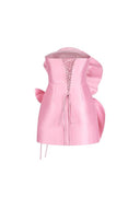 Venus Blumen Trägerloses Mini-Kleid