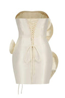 Venus Blumen Trägerloses Mini-Kleid